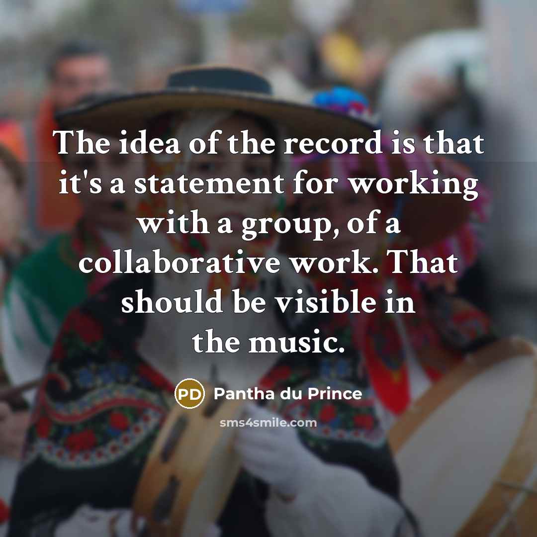 “The idea of the record is that it's a statement…” quote by Pantha du Prince