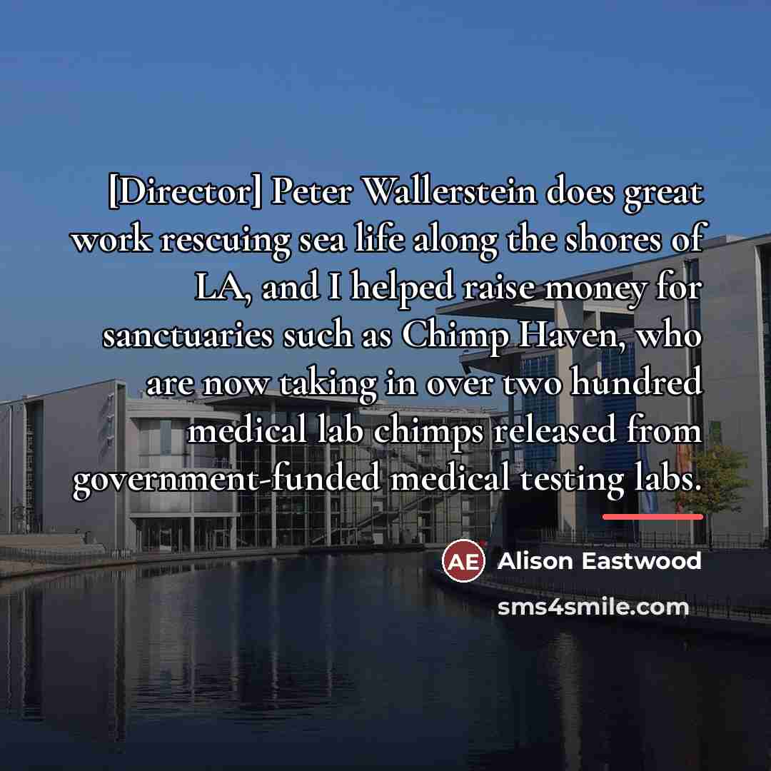 “[Director] Peter Wallerstein does great work rescuing sea life along…” quote by Alison Eastwood
