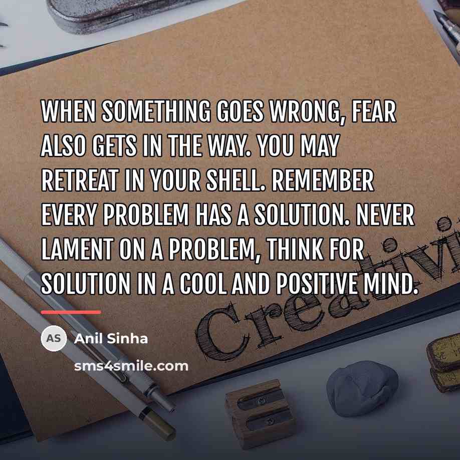 “When something goes wrong, fear also gets in the way.…” quote by Anil Sinha