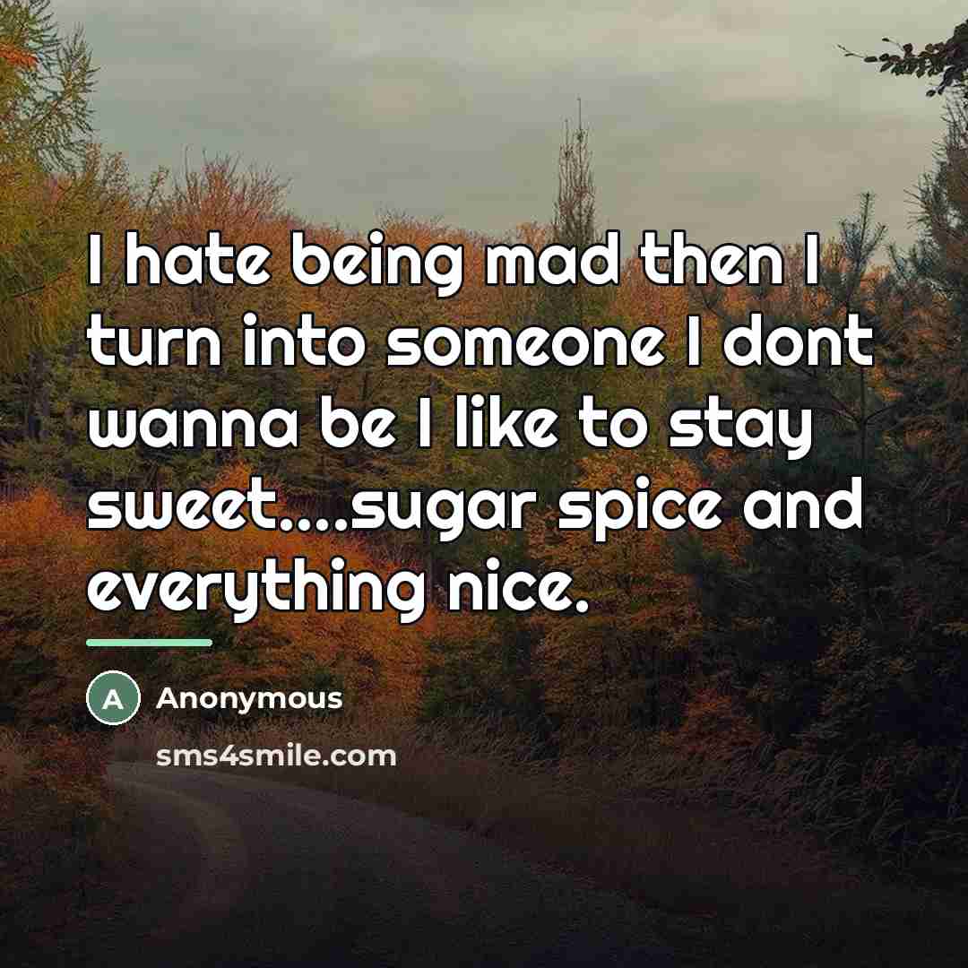 “I hate being mad then I turn into someone I…” quote by Anonymous