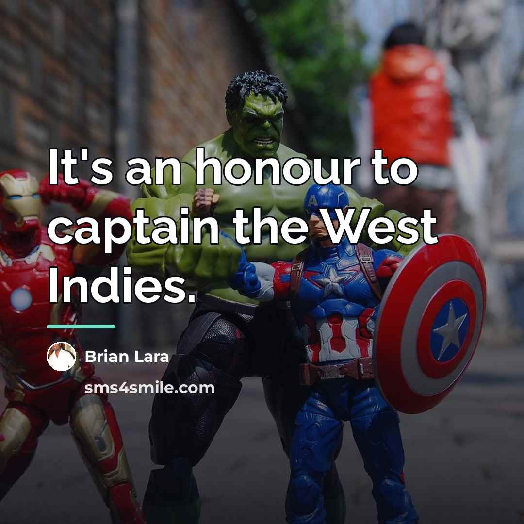 “It's an honour to captain the West Indies.…” quote by Brian Lara