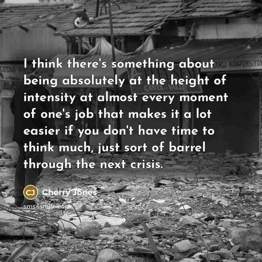 “I think there's something about being absolutely at the height…” quote by Cherry Jones