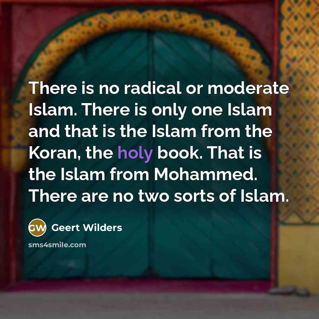 “There is no radical or moderate Islam. There is only…” quote by Geert Wilders