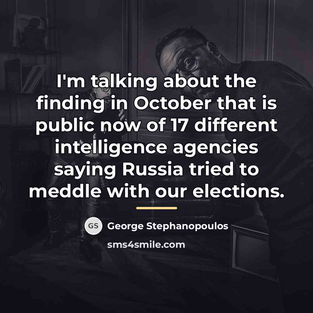 “I'm talking about the finding in October that is public…” quote by George Stephanopoulos