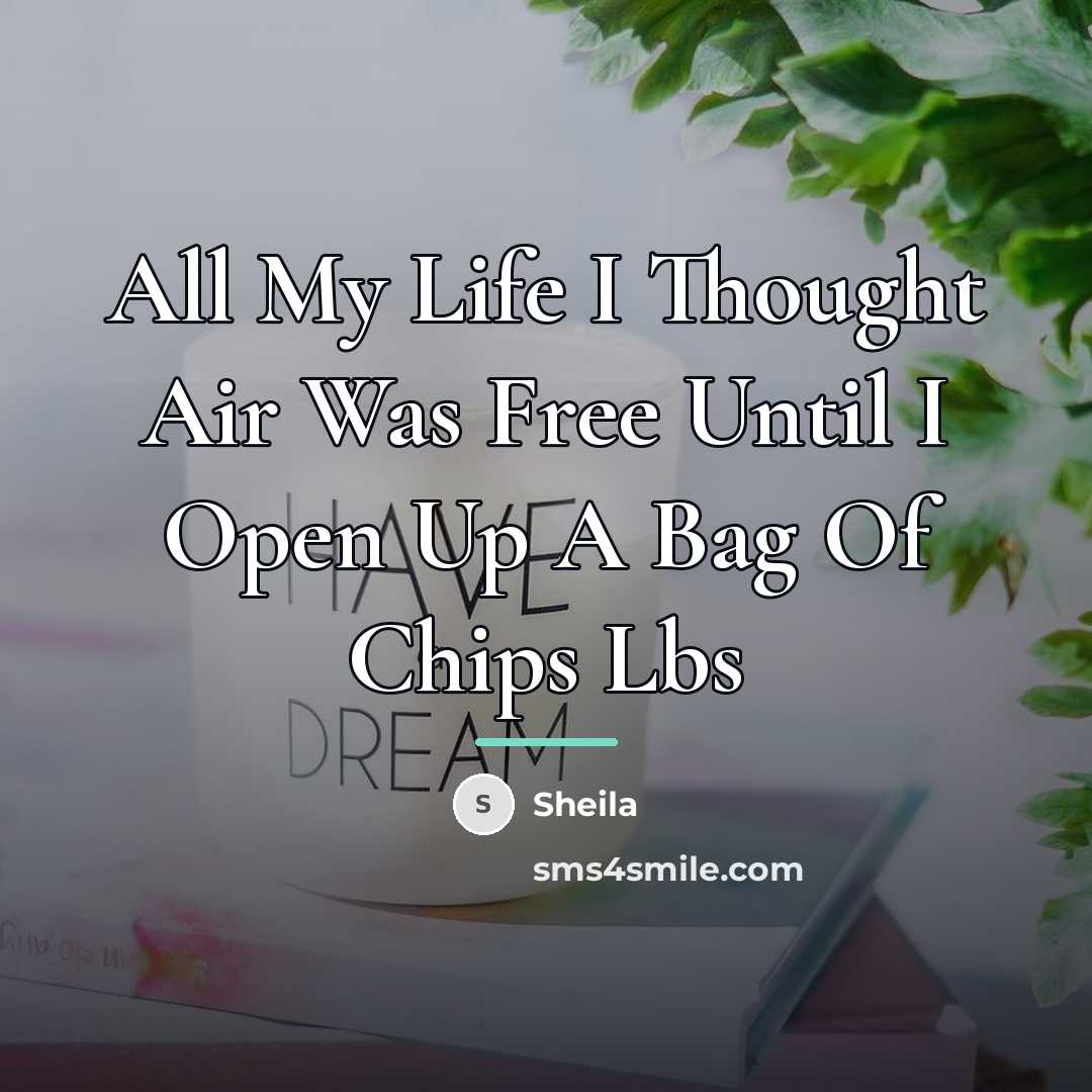 “All My Life I Thought Air Was Free Until I…” quote by Sheila