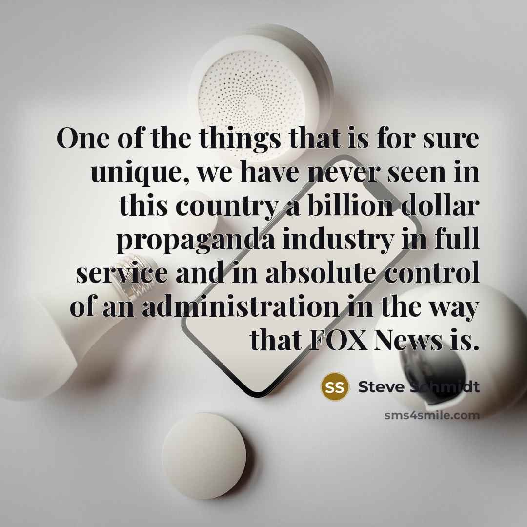 “One of the things that is for sure unique, we…” quote by Steve Schmidt