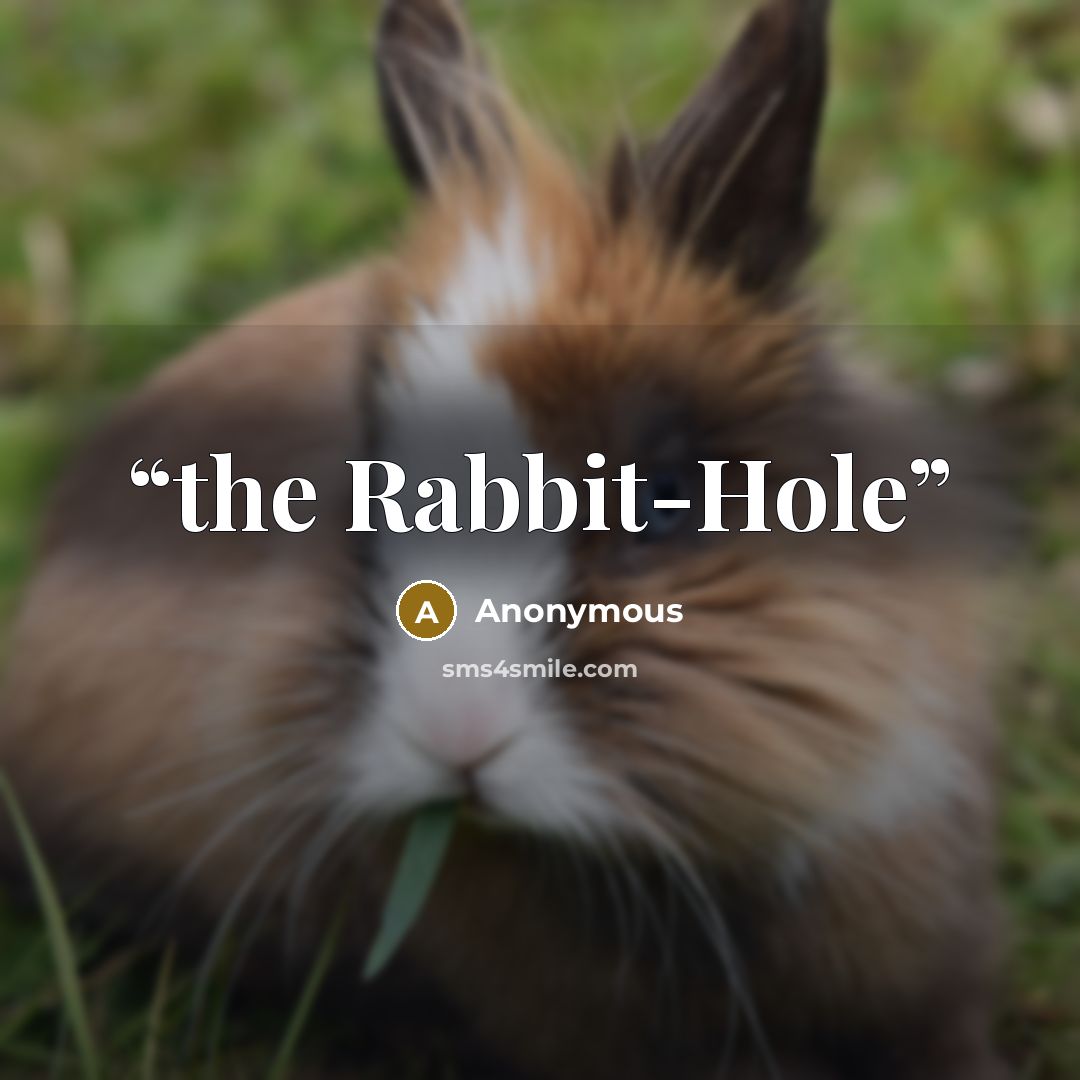 “the Rabbit-Hole” quote by Anonymous
