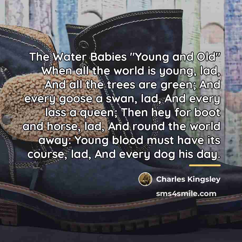 “The Water Babies "Young and Old" When all the world…” quote by Charles Kingsley