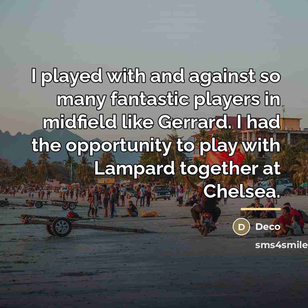 “I played with and against so many fantastic players in…” quote by Deco