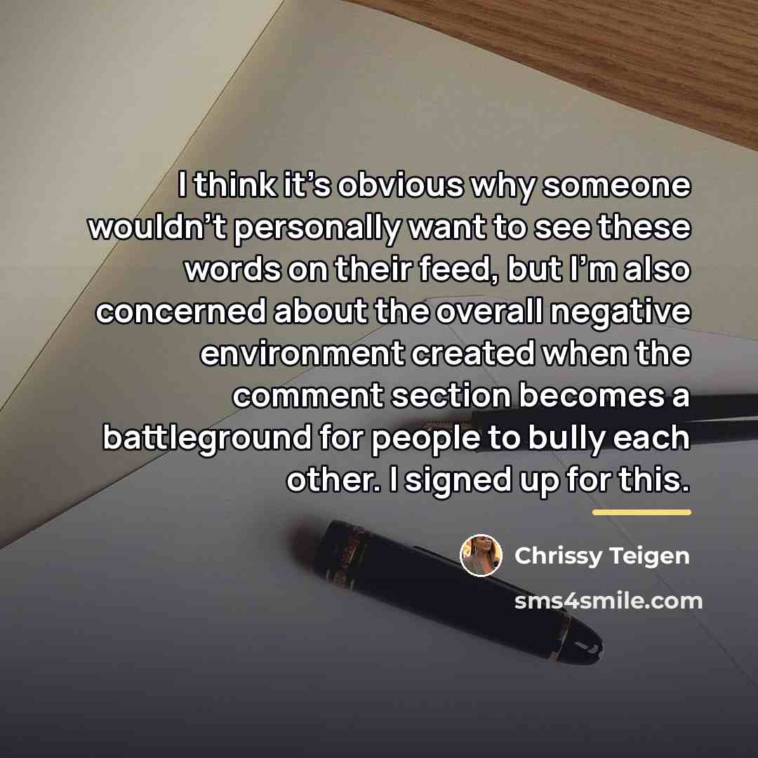 “I think it's obvious why someone wouldn't personally want to…” quote by Chrissy Teigen