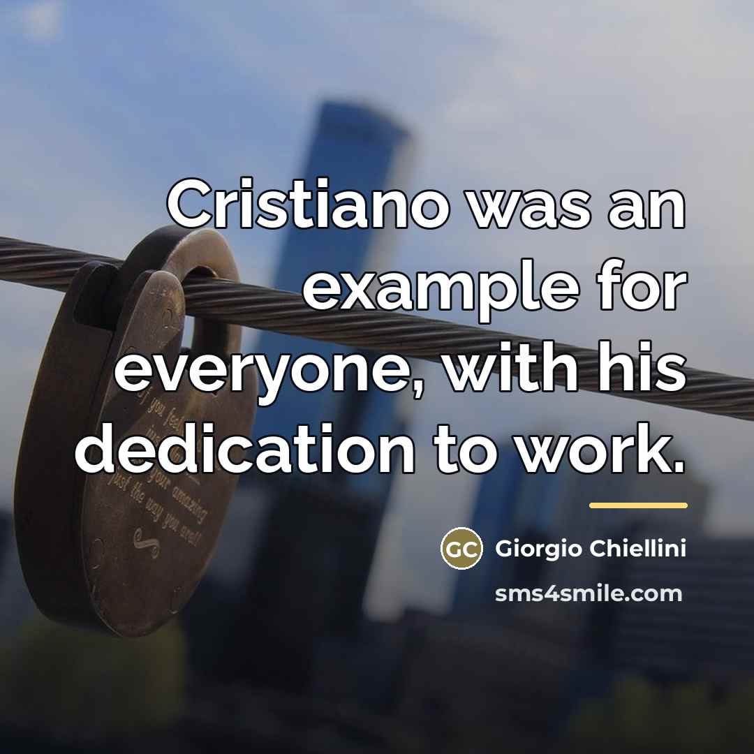 “Cristiano was an example for everyone, with his dedication to…” quote by Giorgio Chiellini