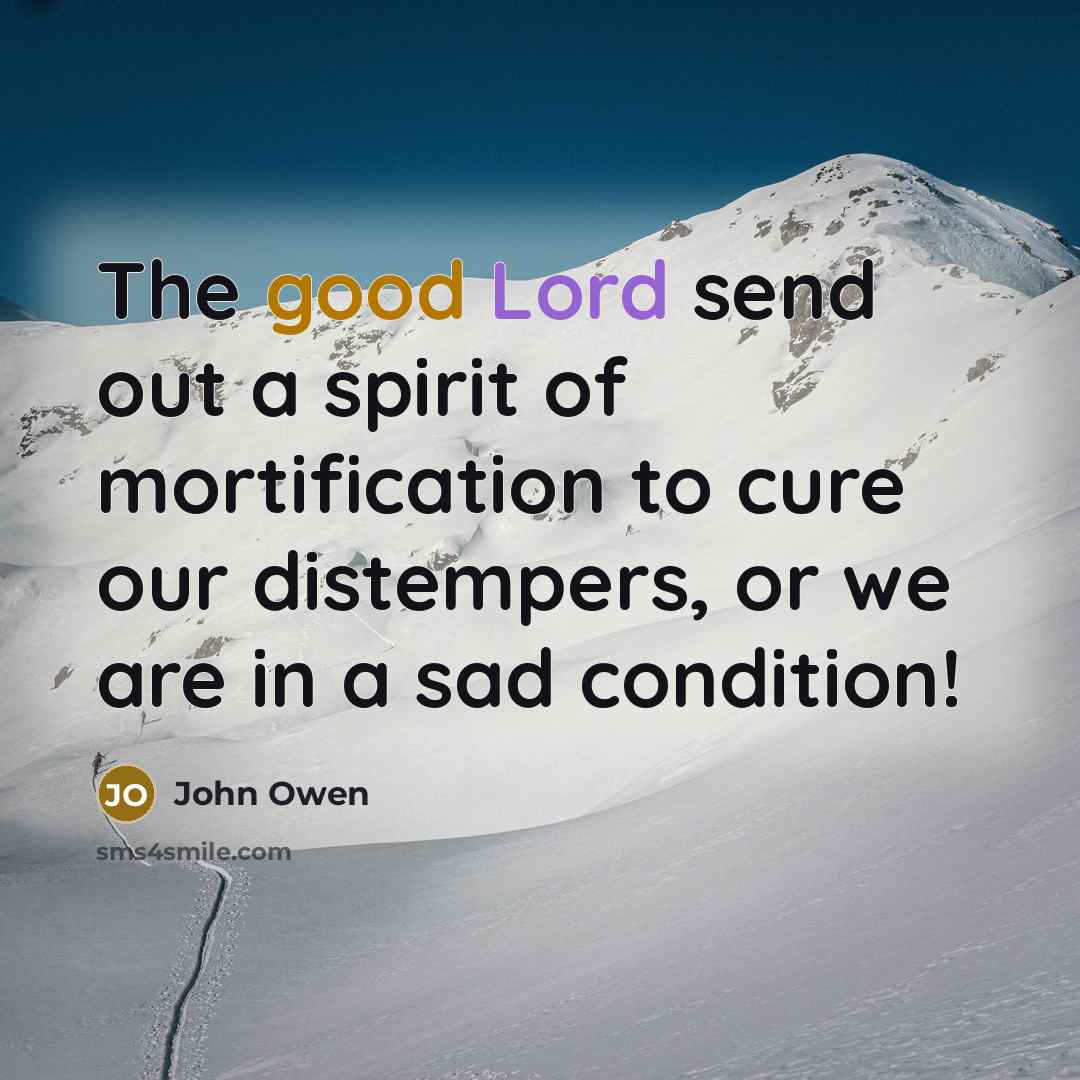 “The good Lord send out a spirit of mortification to…” quote by John Owen