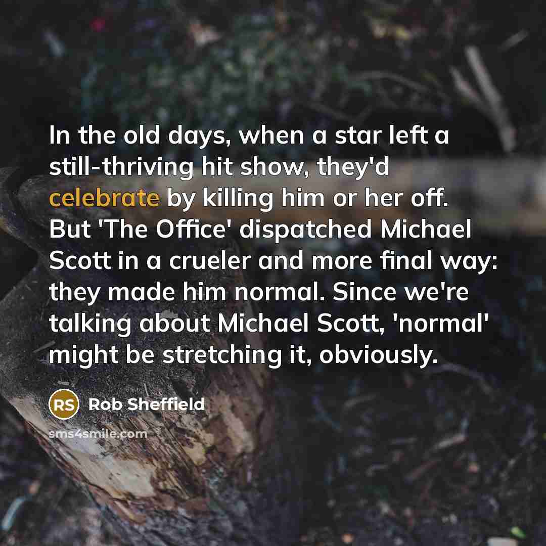 “In the old days, when a star left a still-thriving…” quote by Rob Sheffield