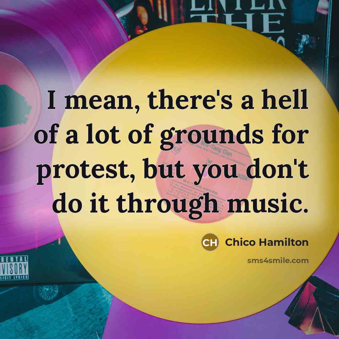 “I mean, there's a hell of a lot of grounds…” quote by Chico Hamilton