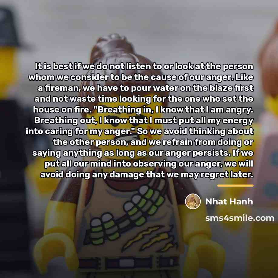 “It is best if we do not listen to or…” quote by Nhat Hanh