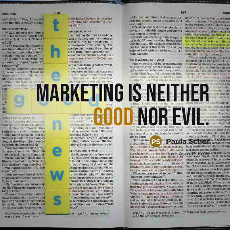 “Marketing is neither good nor evil.…” quote by Paula Scher