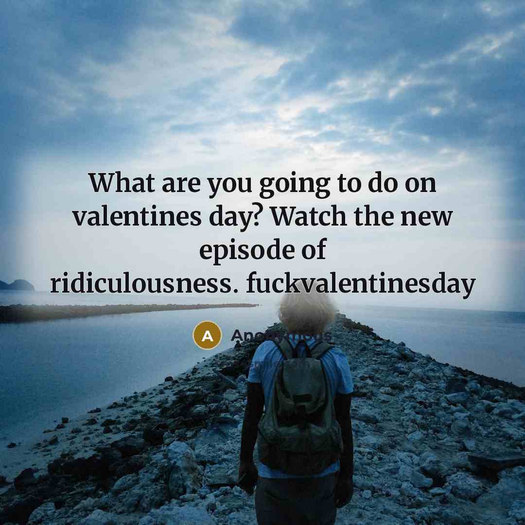 “What are you going to do on valentines day? Watch…” quote by Anonymous