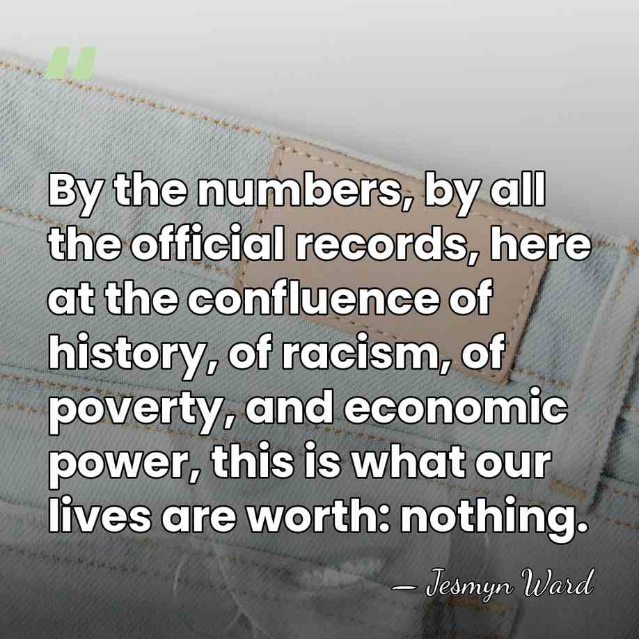 By the numbers, by all the official records, here at the confluence&hellip; - Jesmyn Ward
