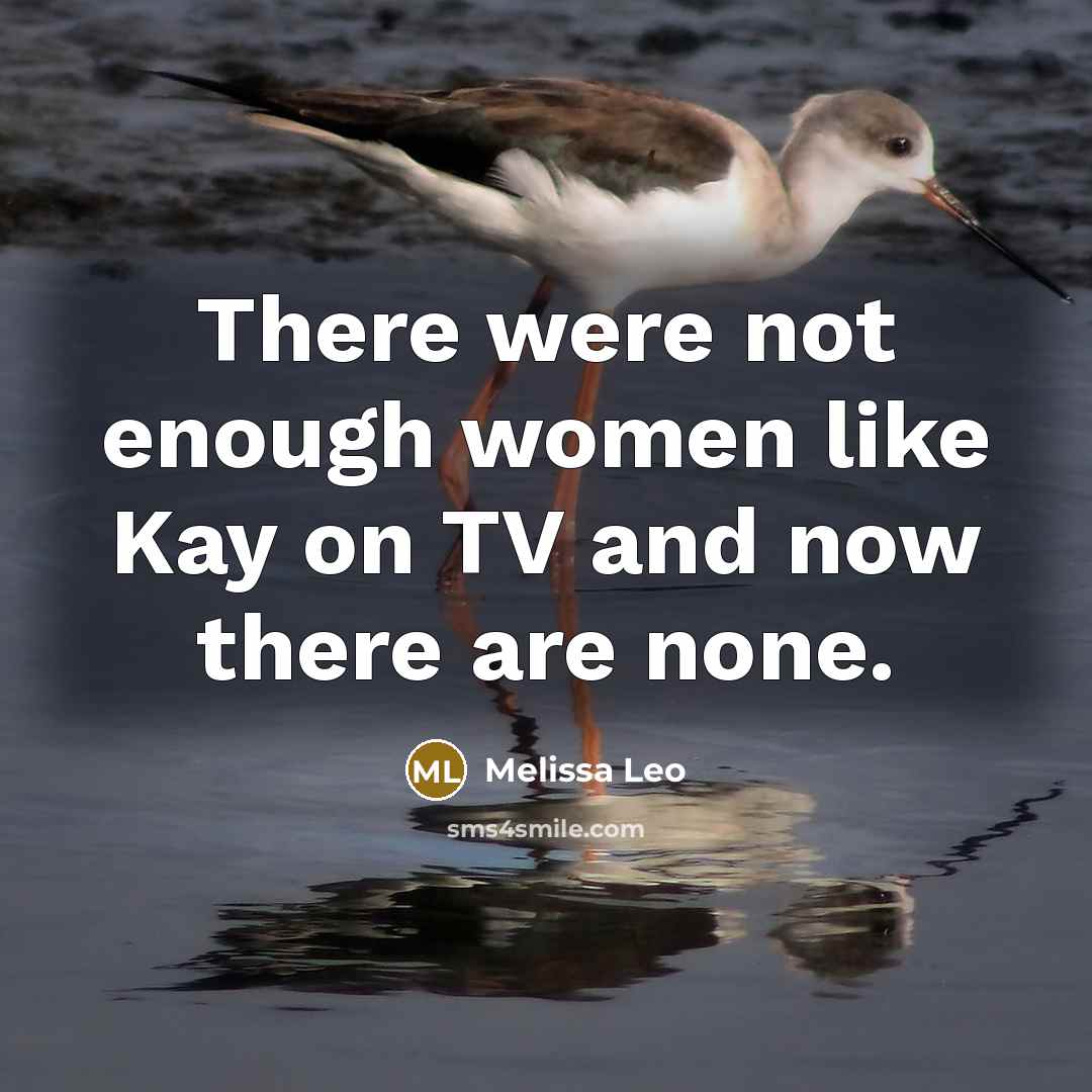 “There were not enough women like Kay on TV and…” quote by Melissa Leo