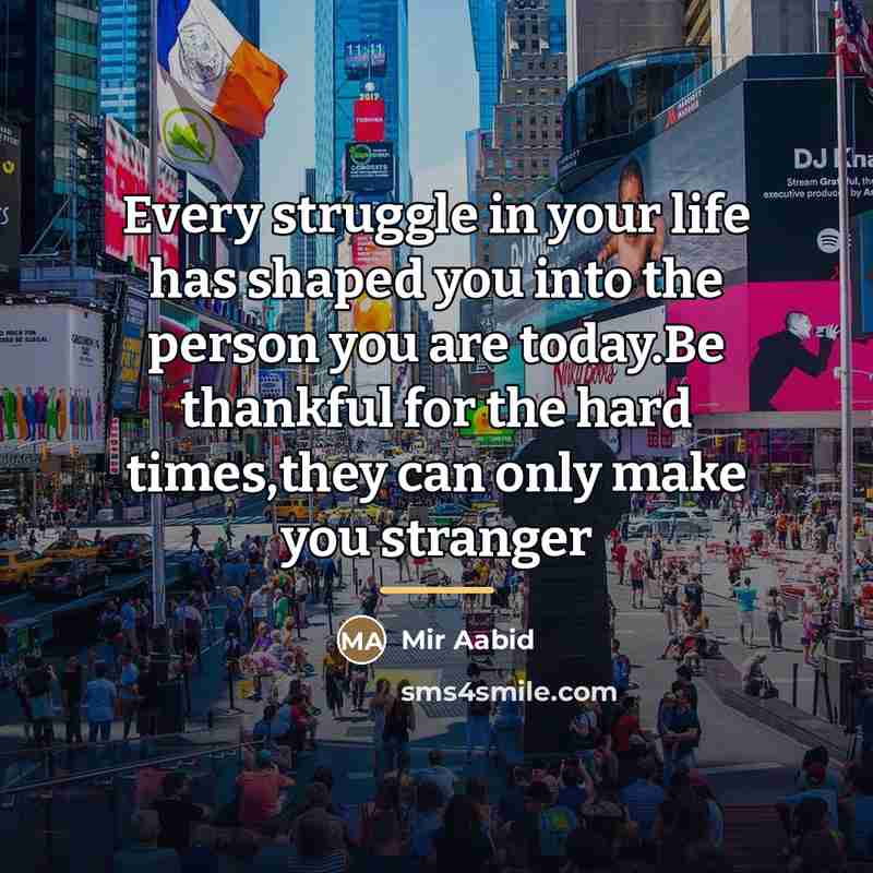 “Every struggle in your life has shaped you into the…” quote by Mir Aabid