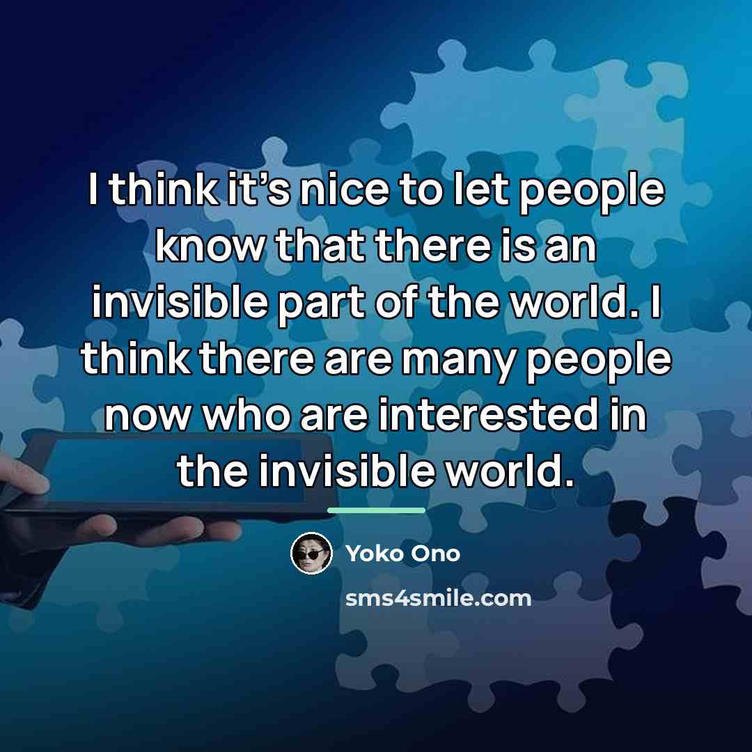 “I think it's nice to let people know that there…” quote by Yoko Ono