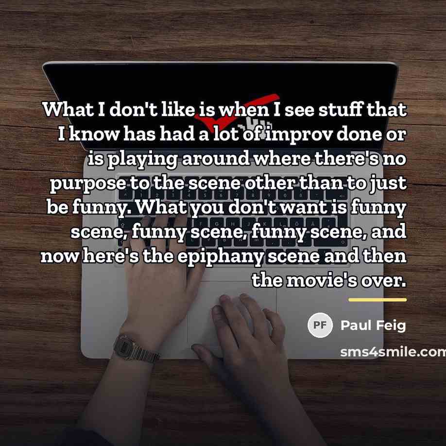“What I don't like is when I see stuff that…” quote by Paul Feig