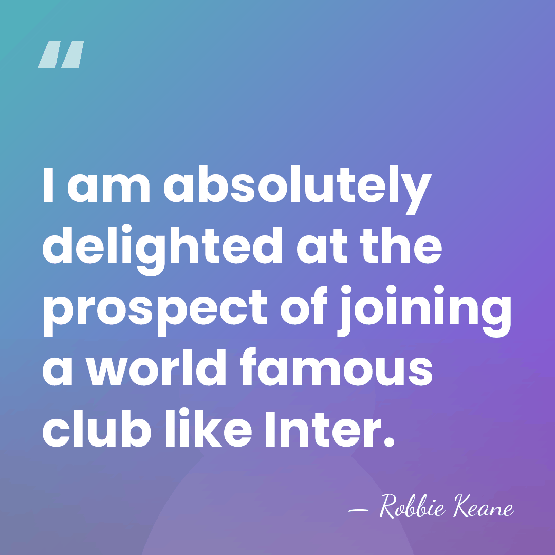 I am absolutely delighted at the prospect of joining a world famous&hellip; - Robbie Keane