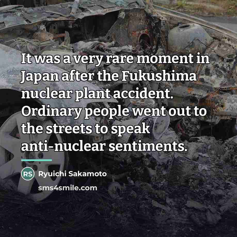 “It was a very rare moment in Japan after the…” quote by Ryuichi Sakamoto