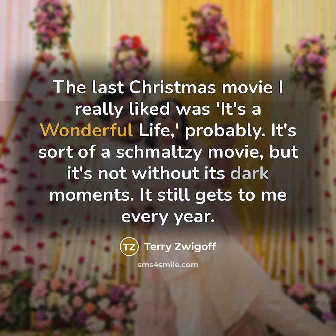 “The last Christmas movie I really liked was 'It's a…” quote by Terry Zwigoff