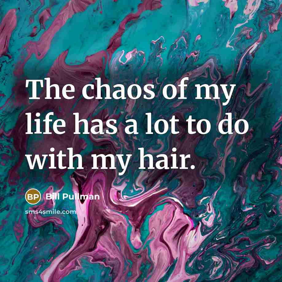 “The chaos of my life has a lot to do…” quote by Bill Pullman