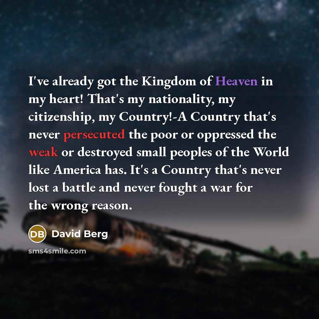“I've already got the Kingdom of Heaven in my heart!…” quote by David Berg