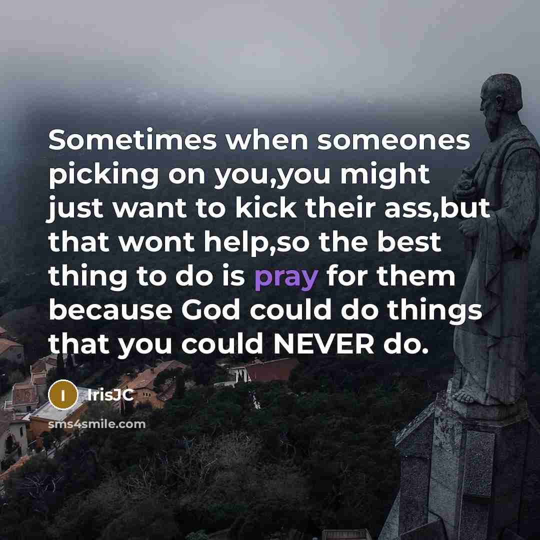 “Sometimes when someones picking on you,you might just want to…” quote by IrisJC