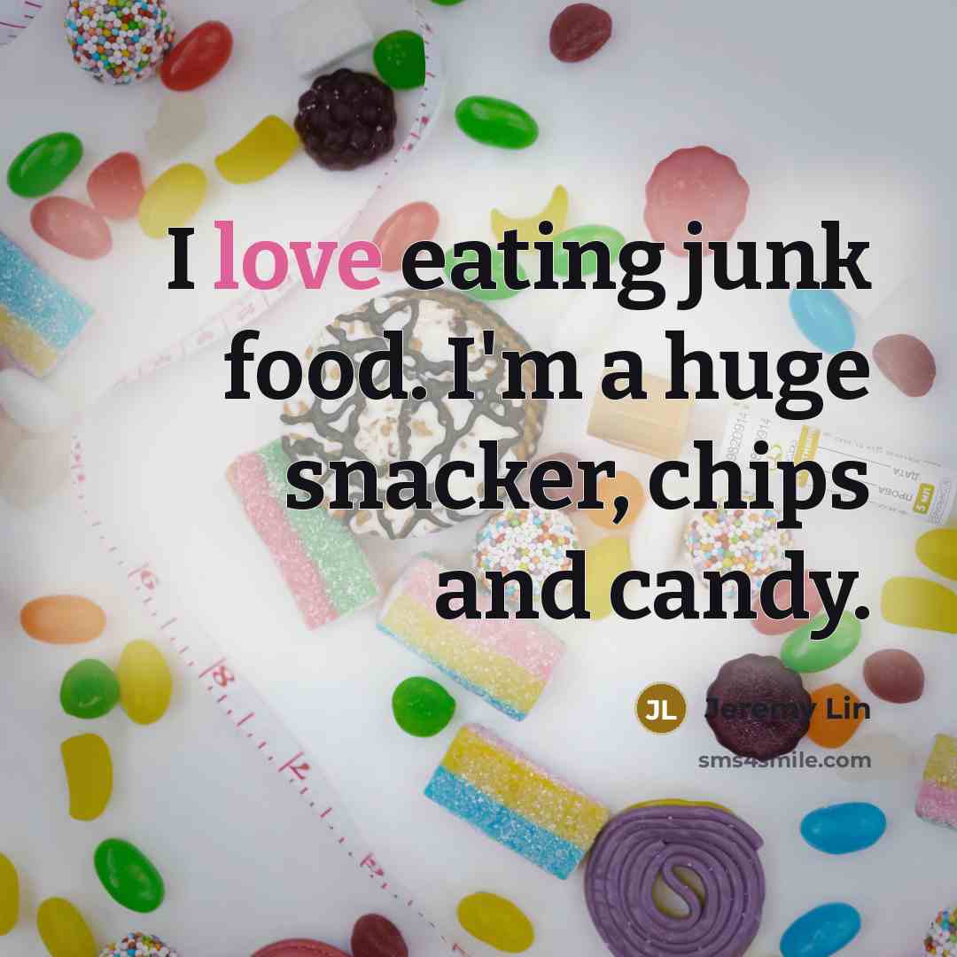 “I love eating junk food. I'm a huge snacker, chips…” quote by Jeremy Lin