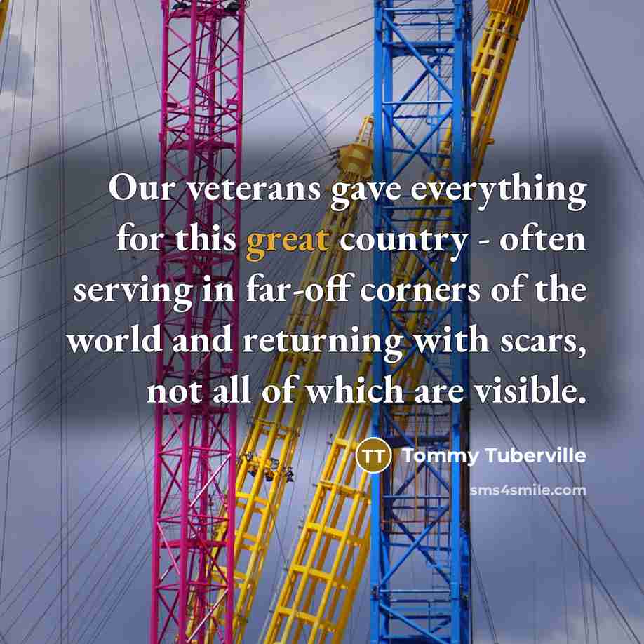 “Our veterans gave everything for this great country - often…” quote by Tommy Tuberville