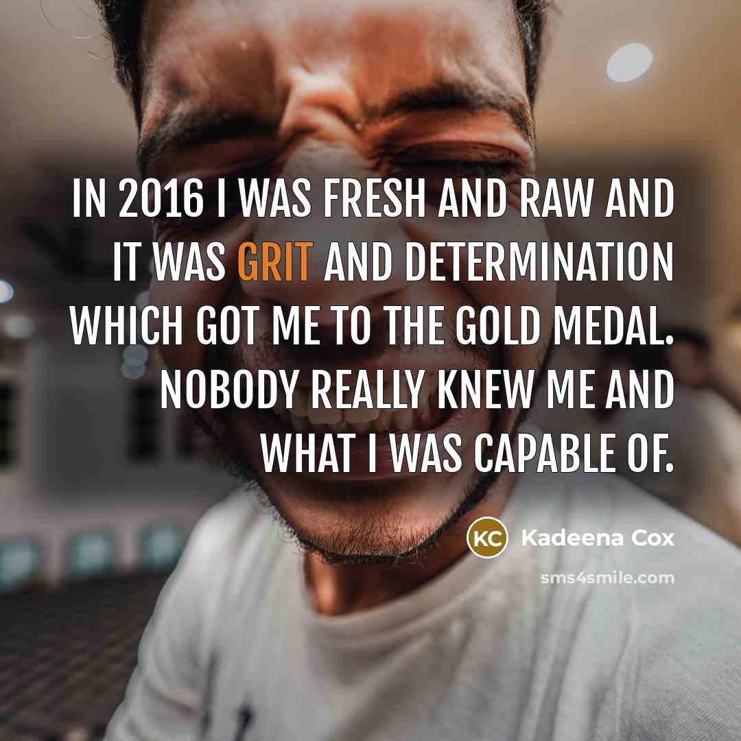 “In 2016 I was fresh and raw and it was…” quote by Kadeena Cox