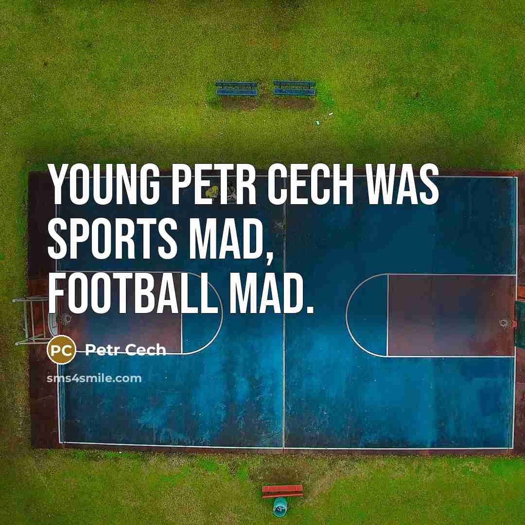 “Young Petr Cech was sports mad, football mad.…” quote by Petr Cech