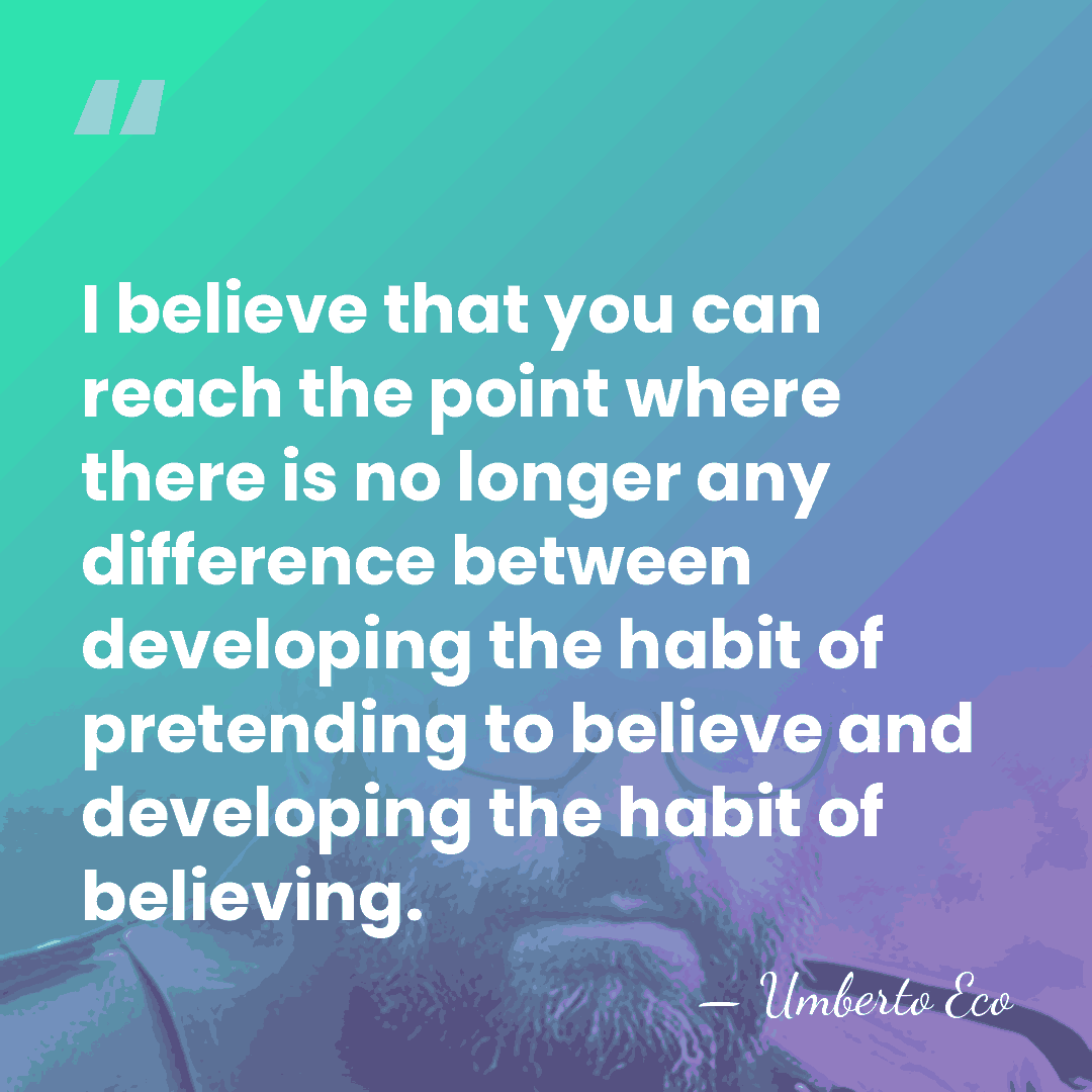 I believe that you can reach the point where there is no&hellip; - Umberto Eco