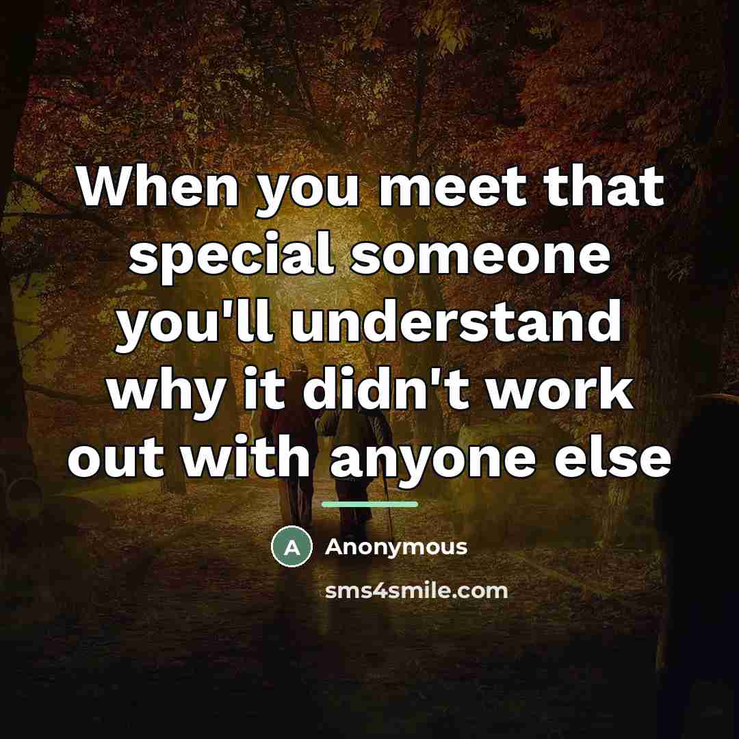 “When you meet that special someone you'll understand why it…” quote by Anonymous