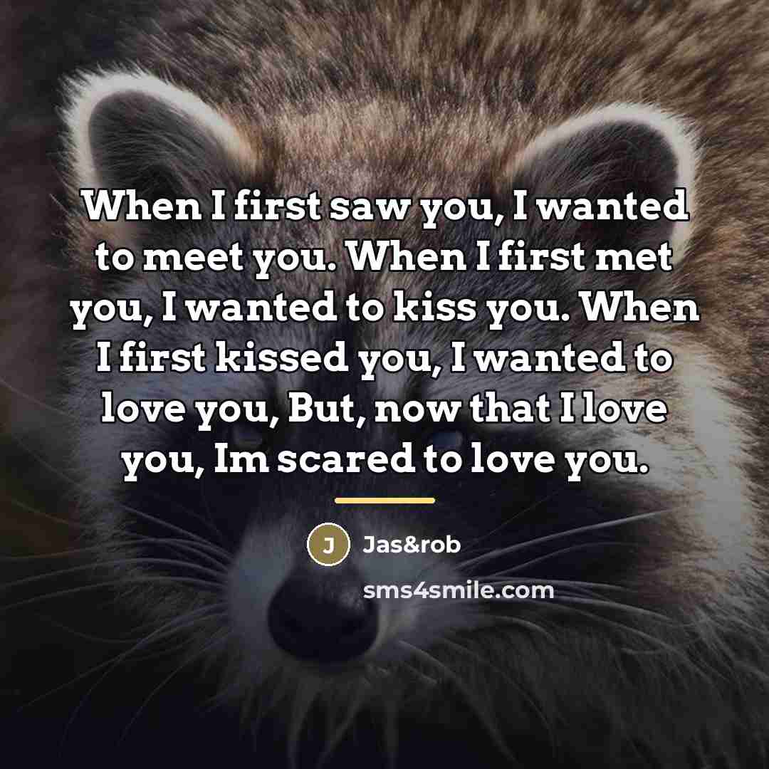 “When I first saw you, I wanted to meet you.…” quote by Jas&rob