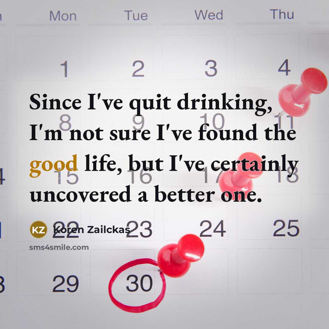 “Since I've quit drinking, I'm not sure I've found the…” quote by Koren Zailckas