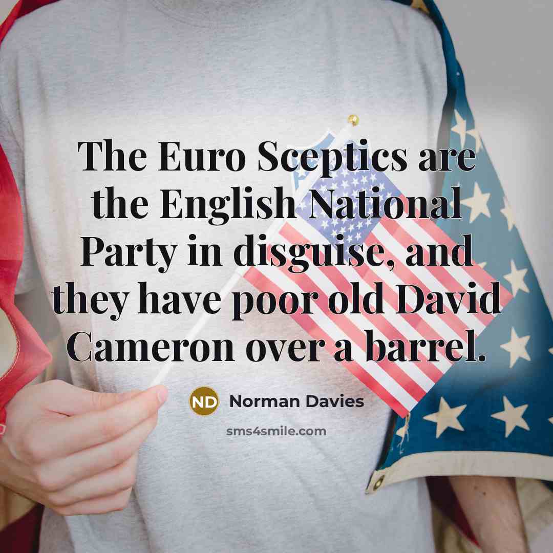 “The Euro Sceptics are the English National Party in disguise,…” quote by Norman Davies