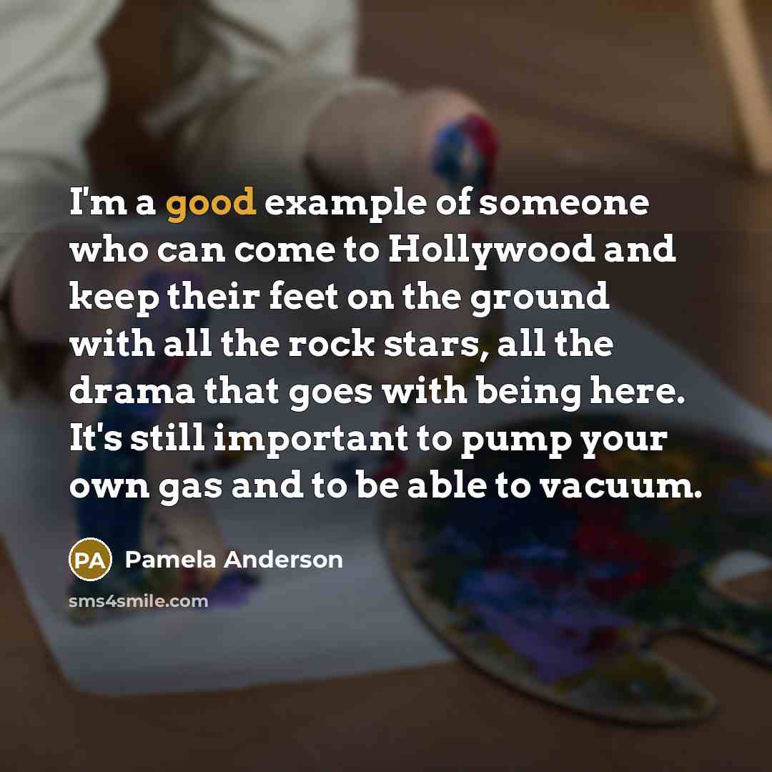 “I'm a good example of someone who can come to…” quote by Pamela Anderson