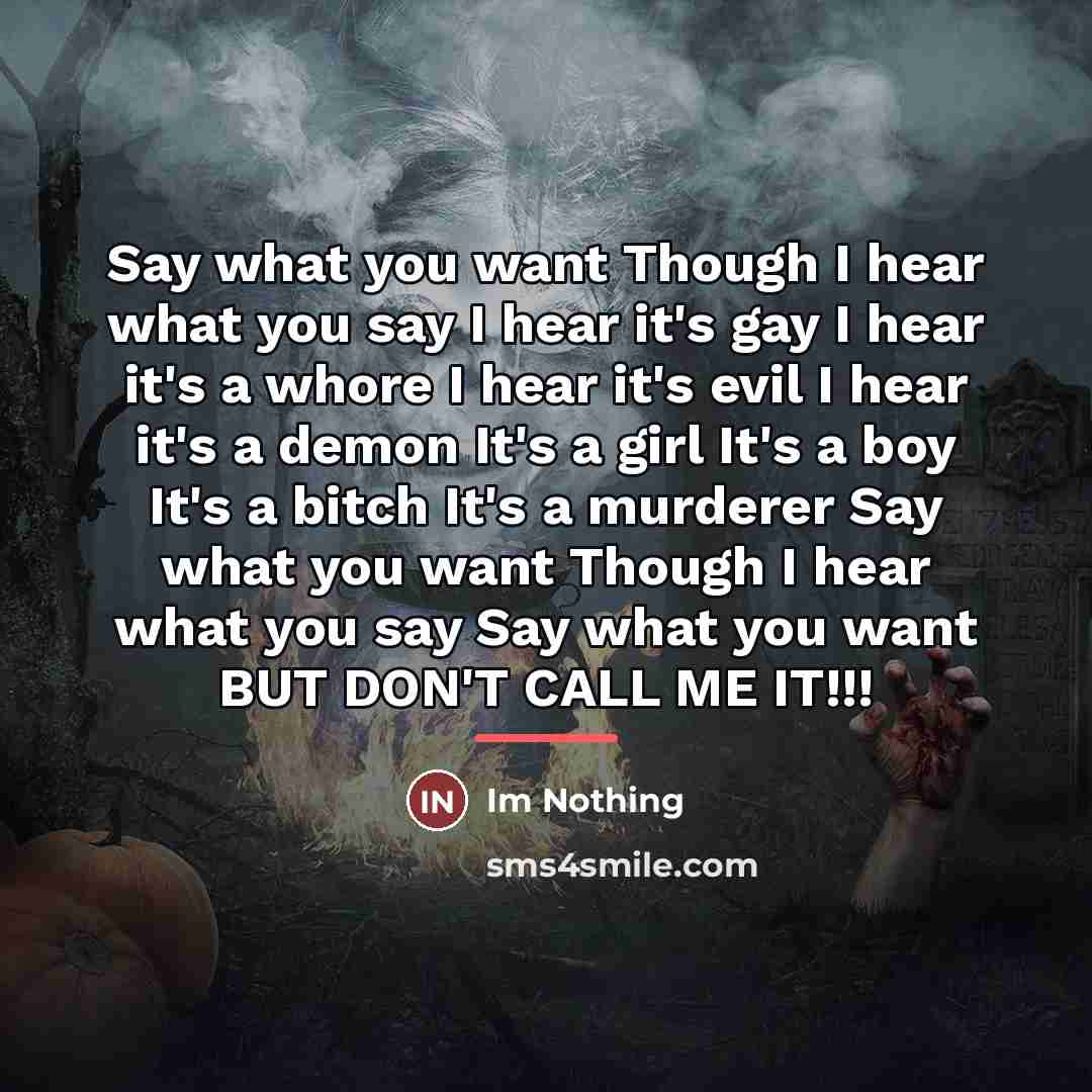 “Say what you want Though I hear what you say…” quote by Im Nothing