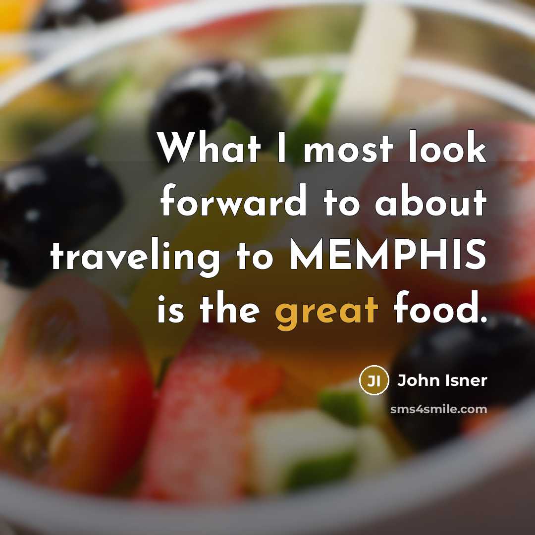“What I most look forward to about traveling to MEMPHIS…” quote by John Isner