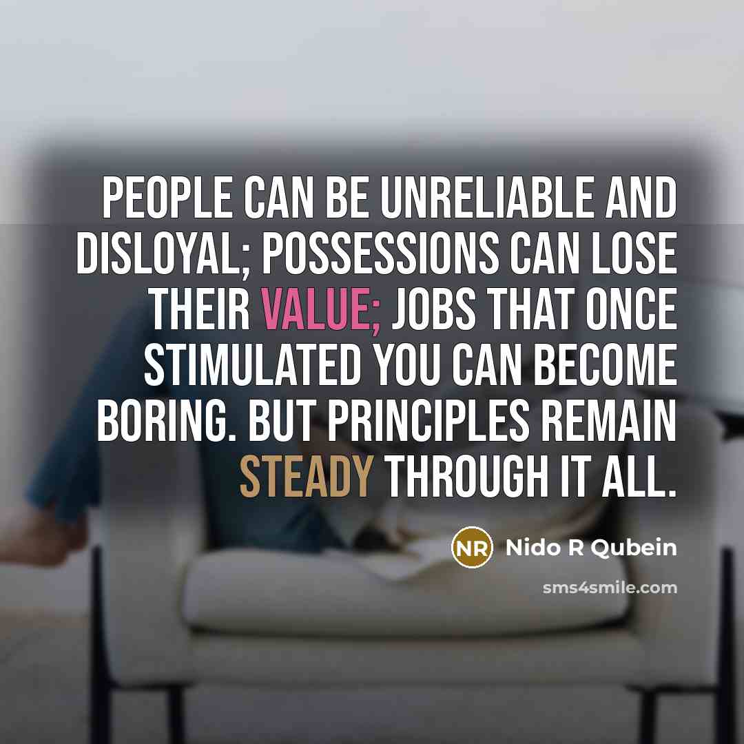 “People can be unreliable and disloyal; possessions can lose their…” quote by Nido R Qubein