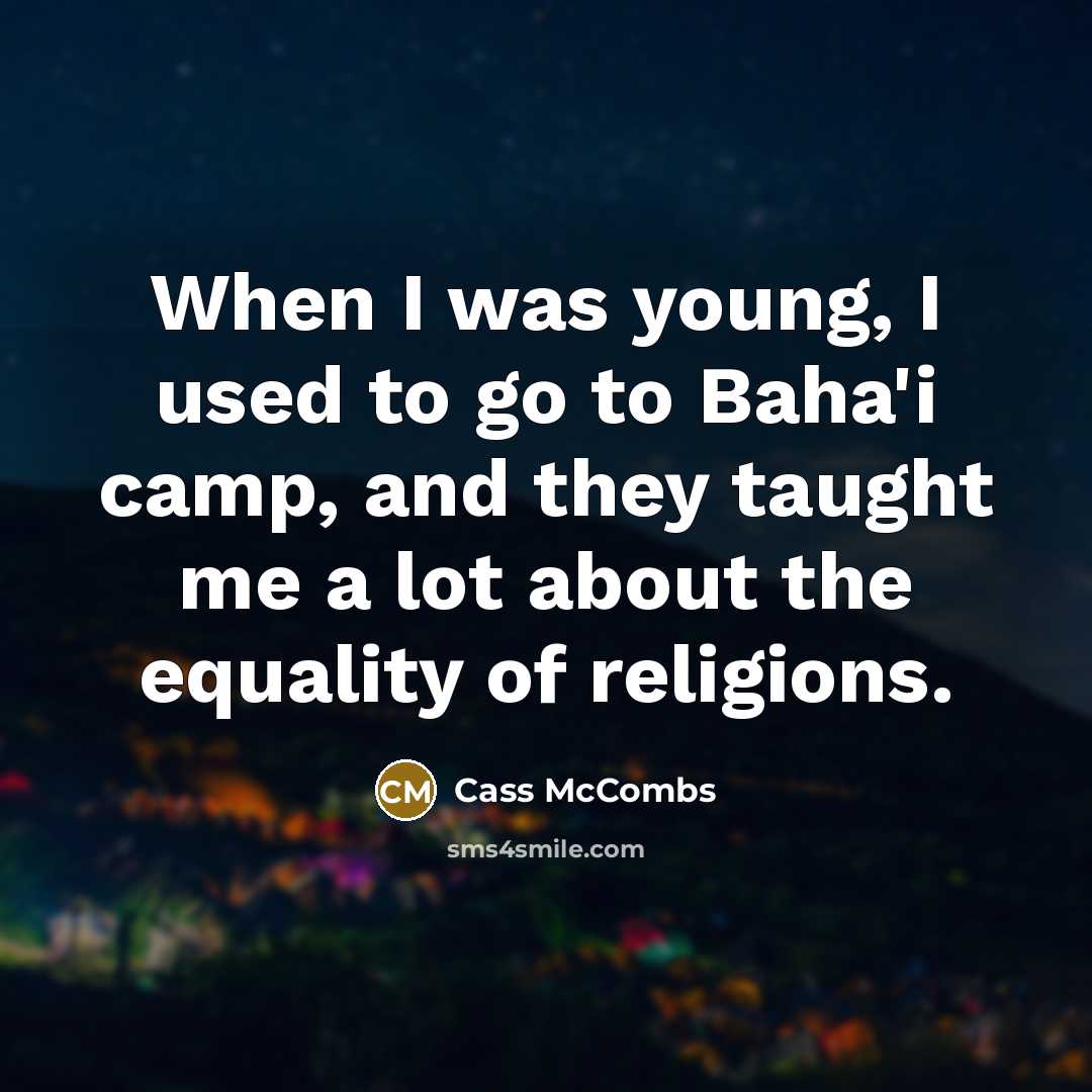 “When I was young, I used to go to Baha'i…” quote by Cass McCombs