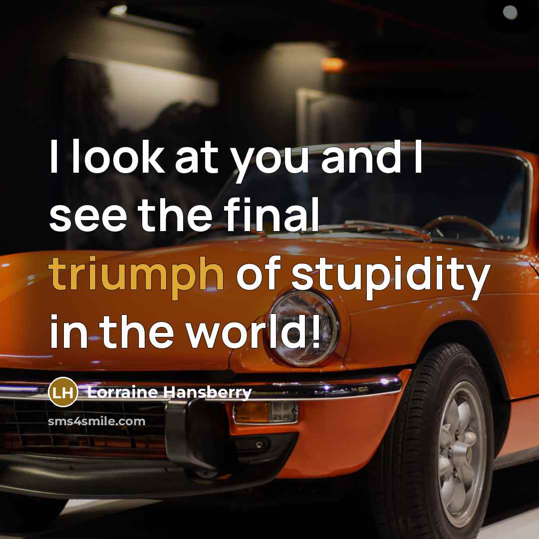 “I look at you and I see the final triumph…” quote by Lorraine Hansberry