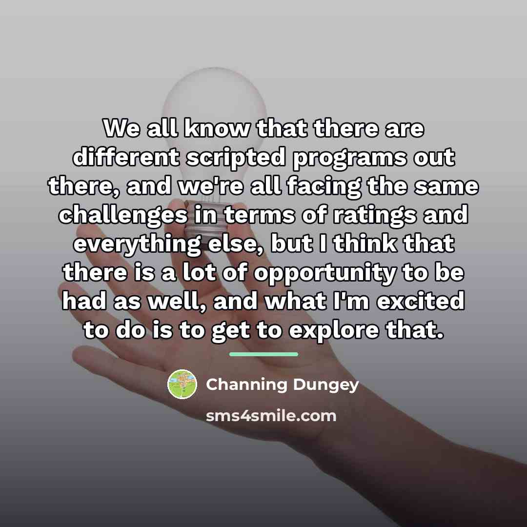 “We all know that there are different scripted programs out…” quote by Channing Dungey
