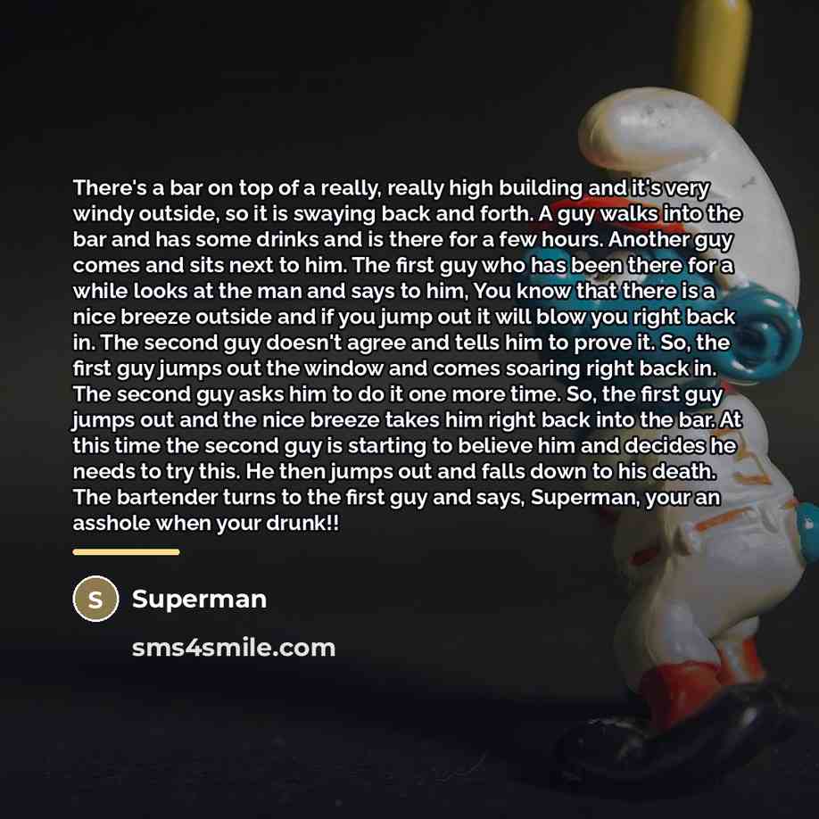 “There's a bar on top of a really, really high…” quote by SUPERMAN