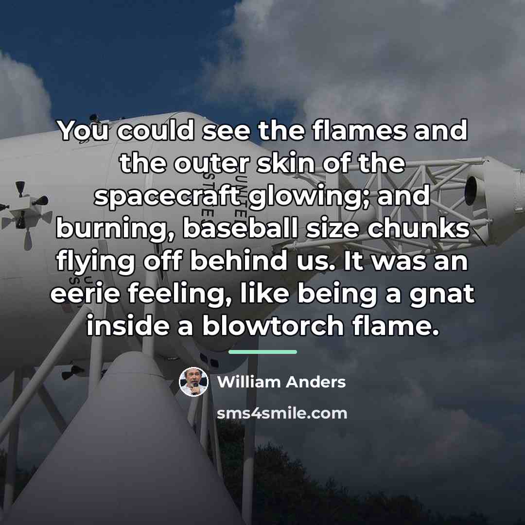 “You could see the flames and the outer skin of…” quote by William Anders